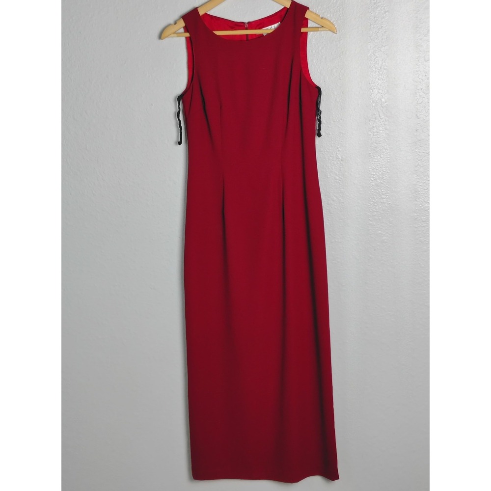 Rampage Dress Juniors 5 Red‎ Sleeveless Long Sheath Formal Party Cocktail Gown